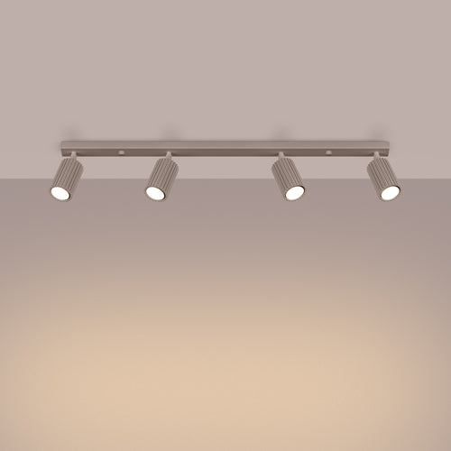 Sollux Lighting Plafondlamp KARBON 4L taupe - 81x6,5x16,5cm