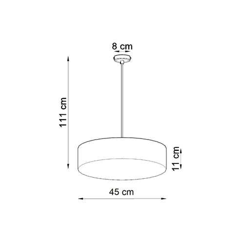 Sollux Lighting Hanglamp ARENA 45 zwart - 45x45x111cm
