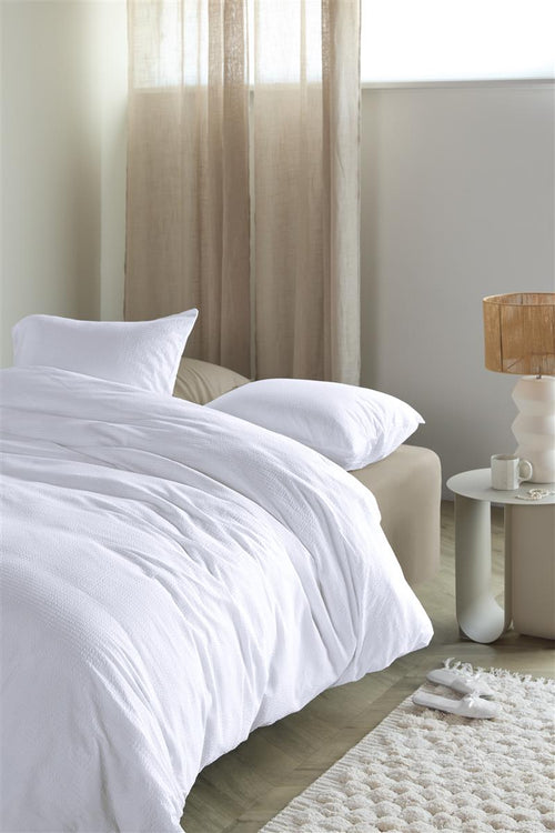 Beddinghouse Summer dekbedovertrek - Effen - Tweepersoons - 200x200/220 - Blue Grey - vtwonen shop