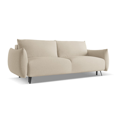 LaMiaSofa 3-zits slaapbank Genova - chenille stof - donkerbeige - 230x105x86