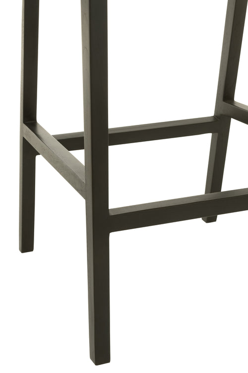 J-Line barstoel Emma - hout - zwart/bruin