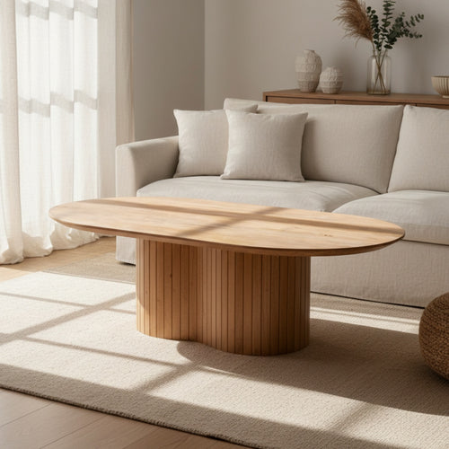 Giga Meubel Salontafel Ava - Naturel Mangohout - 120x70x35cm - vtwonen shop