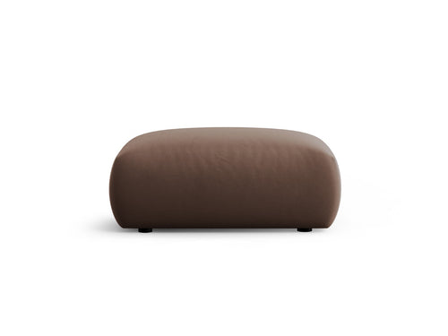 Cosmopolitan Design Poef Matera flueel chocolade - 68x86x40cm