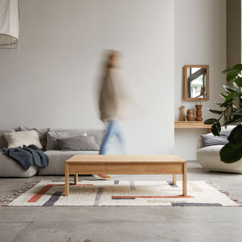 Tikamoon Massief teakhouten salontafel - Naturel