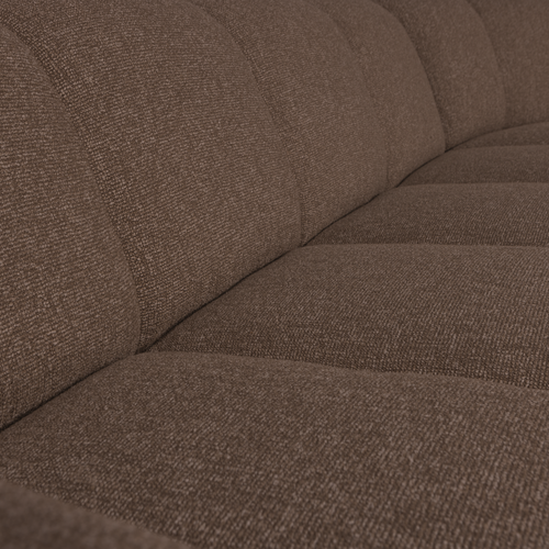 WOOOD hoekbank rechts Mojo - Bouclé - Bruin Melange - 74x310x230