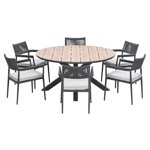 Garden Impressions tuinset Tineo - Tulli - donker grijs - Ø148x75 cm - 6-delig - vtwonen shop