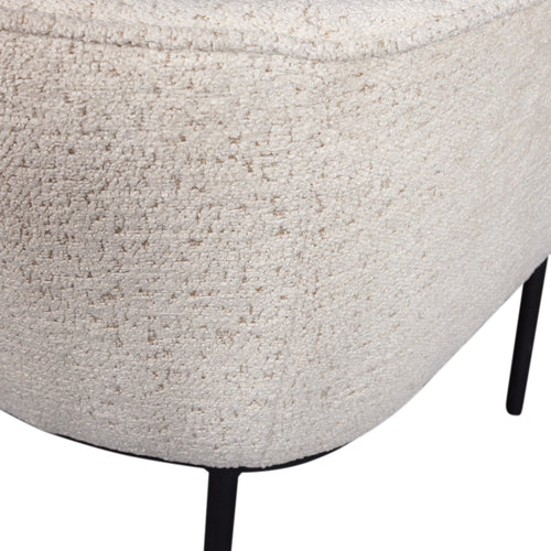 WOOOD eetkamerstoelen Leon - Bouclé - Naturel - Set van 6