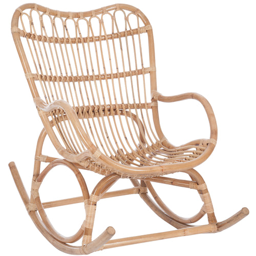 J-Line schommelstoel - rotan - naturel