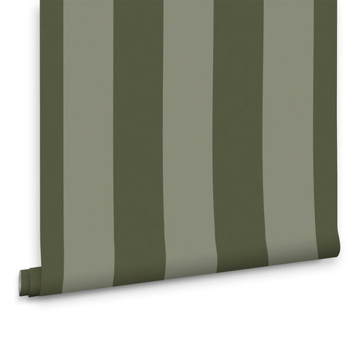 MADE Behang Demi Moss Wide Stripe (Groen) 10mx52cm