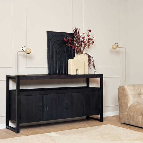 StarFurn Dressoir Boaz - Rechthoek Zwart Hout - 175x45x90cm