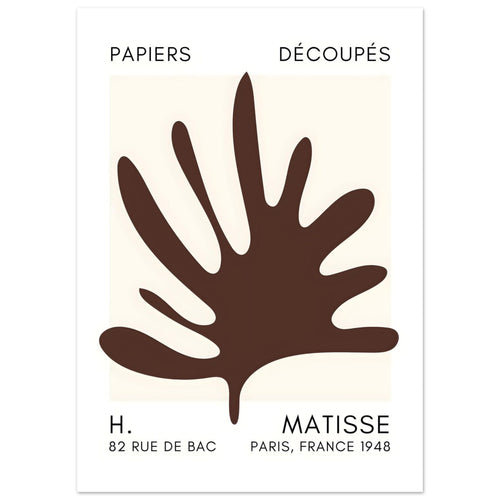 Artfulprints  Matisse – Coral drift brown   poster 50x70 cm - vtwonen shop