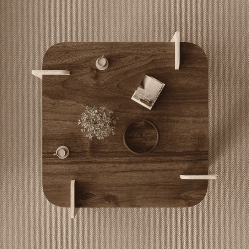 Calicosy - ORIGIN Salontafel - Notenhout - 90x90x35 cm