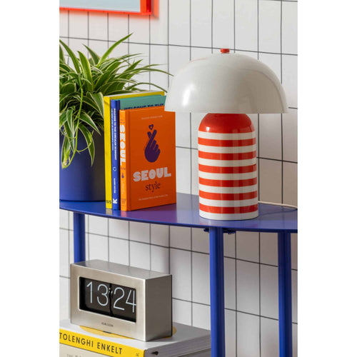 Leitmotiv tafellamp Rayado Retro - oranje - 23x23x30cm - Paddenstoellamp