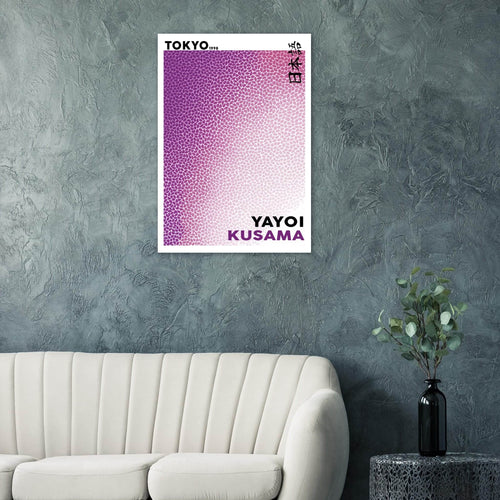 Artfulprints Poster met Lijst Yayoi Kusama - Purple Tokyo 1998   - 50x70 cm - Paars
