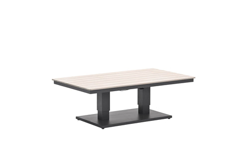 Cyprus tafel- in hoogte verstelbaar - 150x87cm -c. black-light teak - vtwonen shop
