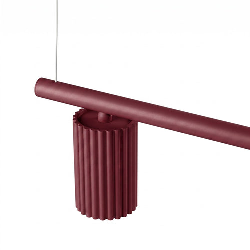 Sollux Lighting Kroonluchter KARBON 4 bordeaux - 122x6,5x212cm