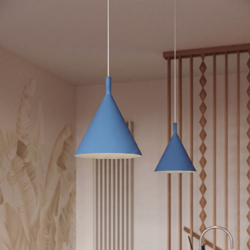 Sollux Lighting Hanglamp NOX 25 lichtblauw - 24,5x24,5x140cm