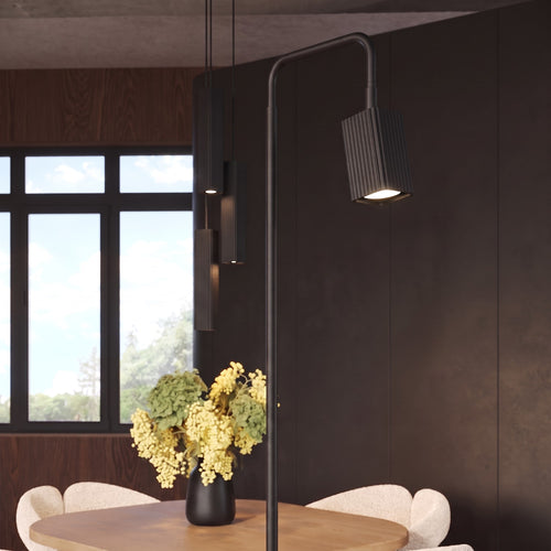 Sollux Lighting Hanglamp RAYO 1 zwart - 8x8x118cm