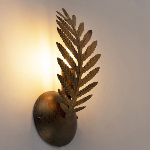 Ylumen wandlamp Palm - 1 lichts - 9.5  x 32   cm - goud bruin - vtwonen shop