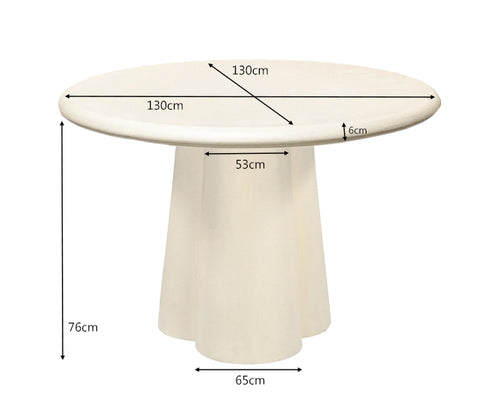 Brix salontafel Clubs Sandy - 130cm - beton / MDF