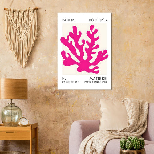 Artfulprints  Matisse – Saltflower shapes pink   poster 30x40 cm
