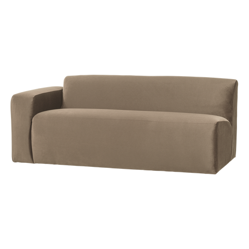 WOOOD 2-zits bank arm links Mojo Base - Velvet - Khaki - 74x185x97