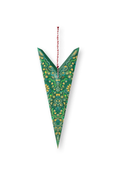Pip Studio - Christmas Dark Green Overall Print - Papieren Kerstster - 110cm
