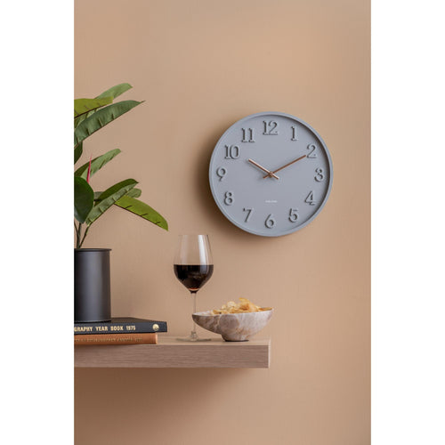 Karlsson wandklok Calma - grijs - 3.8x30x30cm - vtwonen shop