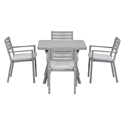 Garden Impressions Tuinset Amarillo 5-delig - Mina tuintafel 90x90 taupe