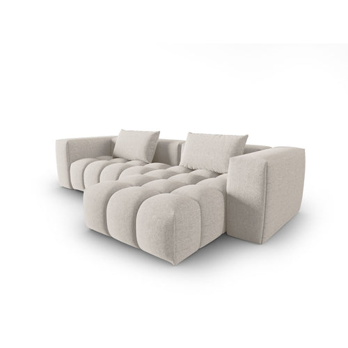 Cosmopolitan Design - Modulaire hoekbank rechts Verona 3-zits, structurele stof beige - 145x260x70cm