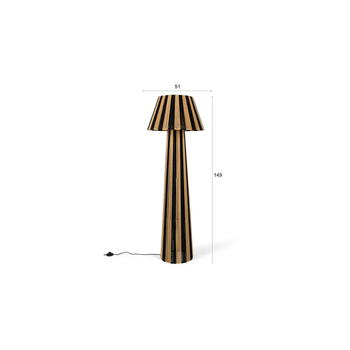Bold Monkey Stripe it up Vloerlamp - Zwart - vtwonen shop