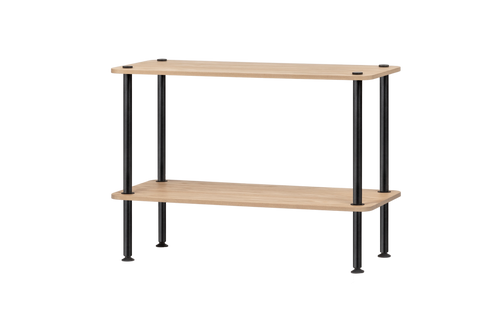 noo.ma Teidi 2-laags houten rekunit - modulair, eikenfineer, 115 x 38 x 9 cm