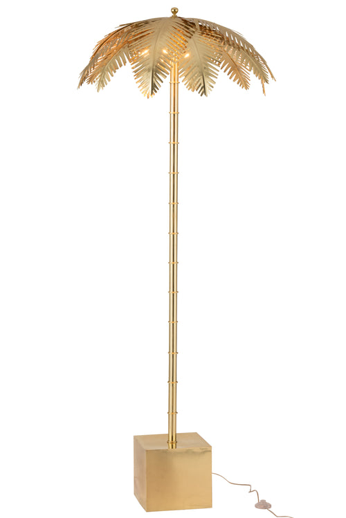 J-Line lamp Staand Kokosbladeren - metaal - goud - vtwonen shop