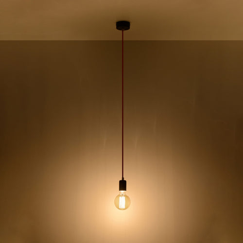 Sollux Lighting Hanglamp EDISON zwart - 8x8x106cm