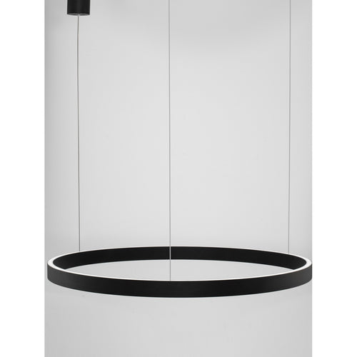 Nova Luce ELOWEN Geïntegreerde LED-hanglamp voor plafond, zandkleurig zwart, Triac dimbaar, 77W, 3326lm, 3000K