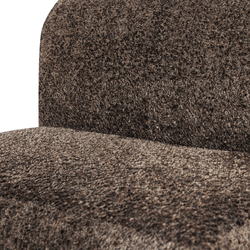 WOOOD eetbank 84 cm rugleuning Mojo Base - Wollig - Bruin - 83x84x76