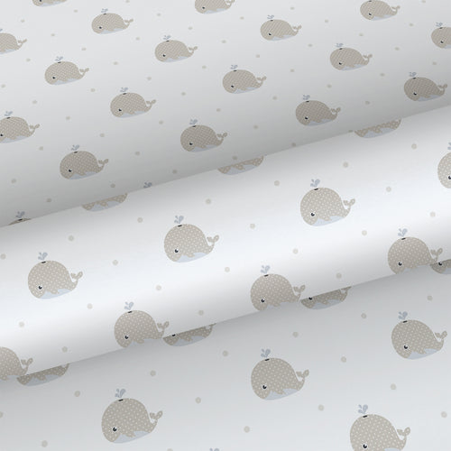 Sanders & Sanders behang walvissen bruin en wit - 53 cm x 10 m - 640565