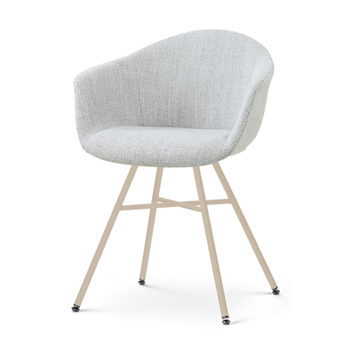 Nolon Noa-Otis eetkamerstoel grijs melange - beige onderstel