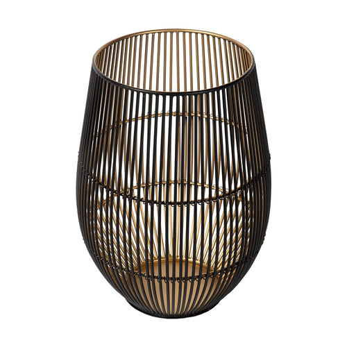 Atmooz kaarsenhouder Spoiler - zwart - Ø 14 x H 26 cm