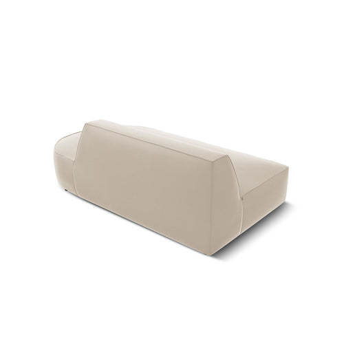 Cosmopolitan Design - Rechte modulaire bank Siena 2-zits, flueel beige - 93x181x69cm