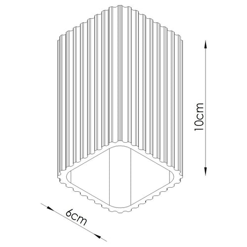 Sollux Lighting Plafondlamp RAYO 10 olijfgroen - 6x6x10cm
