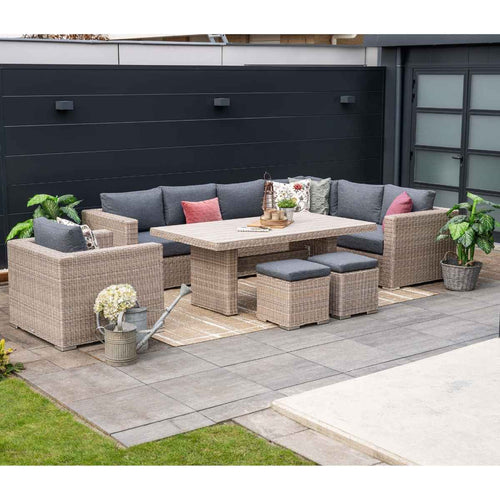 Garden Impressions lounge dining set Tennessee vintage willow - texfiber 3-delig - vtwonen shop