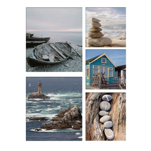 Art for the Home Canvas Set van 5 - Strand - 80x60cm