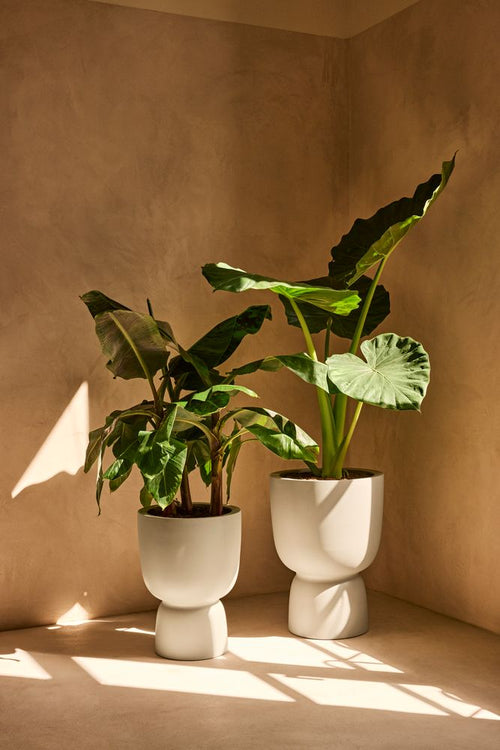 elho amber coupe 35 linnen wit | Bloempot |Premium statementdesign