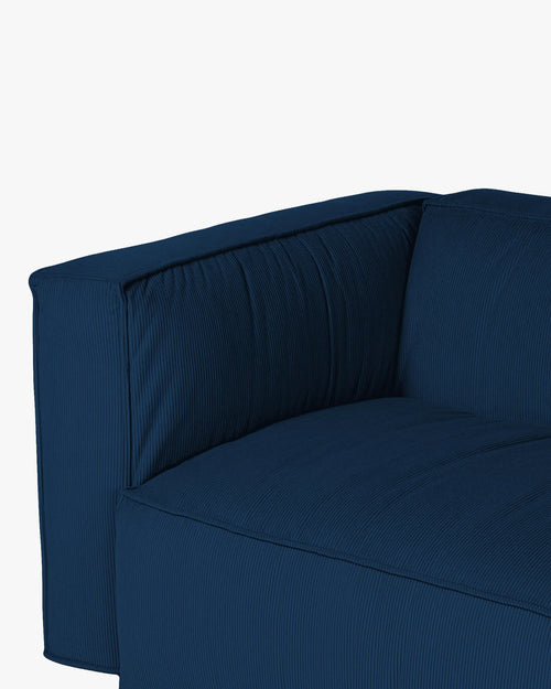 noo.ma Lobi 3-zits slaapbank - Storm Blue Corduroy, 140x190 cm slaapfunctie