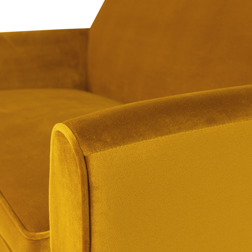 WOOOD bank 150 cm Rocco - Velvet - Okergeel - 75x150x82