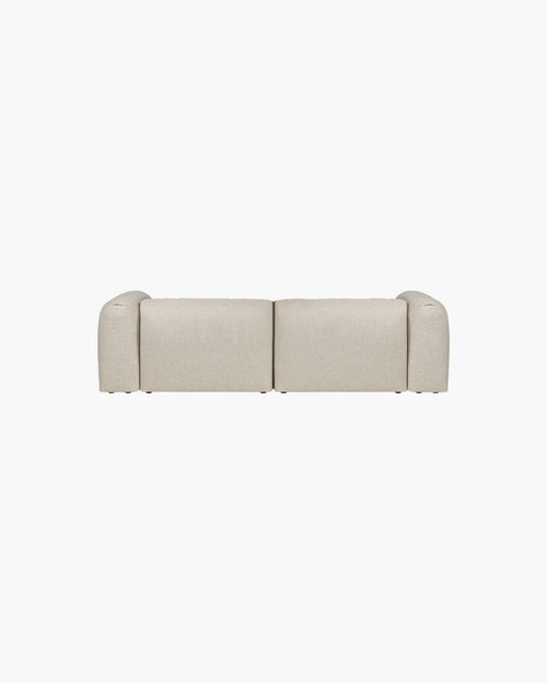 noo.ma Yaro 3-zits hoekbank - Desert Beige Bouclé, zachte zit, 263x169,5x69 cm