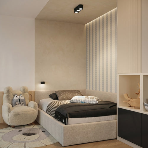Sollux Lighting Wandlamp AURA zwart Gx53 - 10x12x6cm