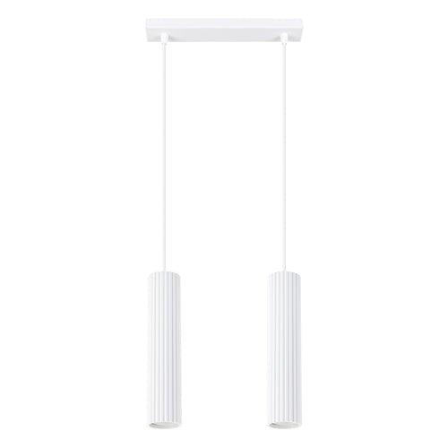 Sollux Lighting Hanglamp KARBON 2 wit - 30x6,5x90cm
