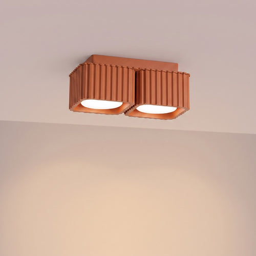 Sollux Lighting Plafondlamp RIFF 2 rode oker Gx53 - 20,5x10x8cm